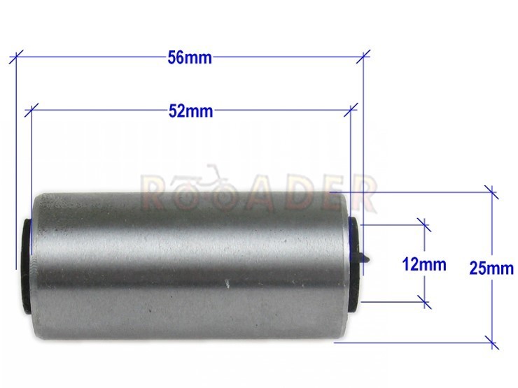 Tuleja metalowo-gumowa 25x12x52/56 - wahacza ROMET ZETKA