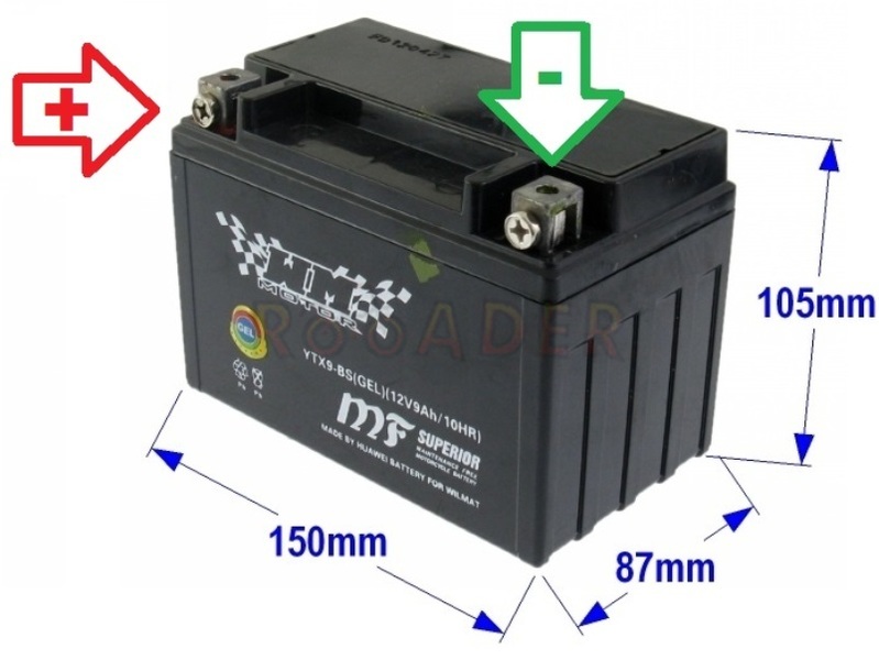 Akumulator YTX9-BS - 12V 8Ah (GEL) - Rooader.pl