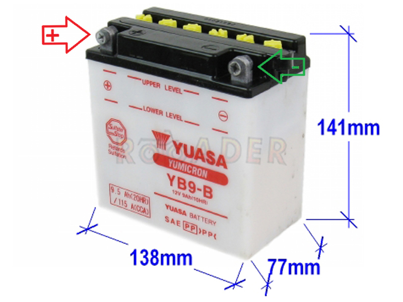 Batterie Unibat YB9-B 12V 9AH Stichwort 115cc Aprilia Scarabeo