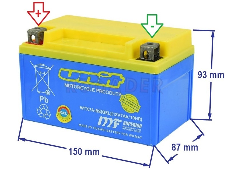 Аккумулятор ytx7a bs gel