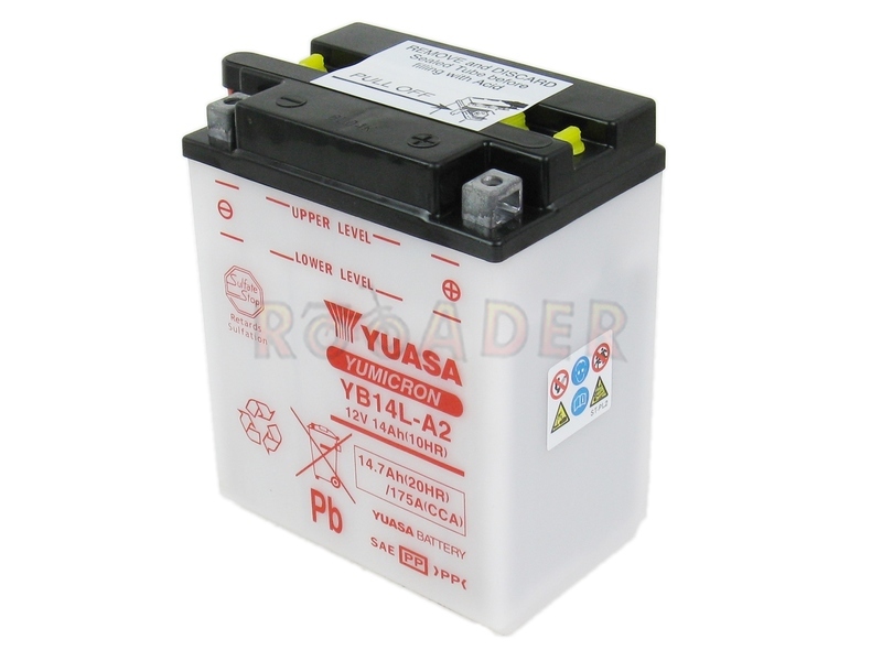 Batteria Per Moto Kawasaki 650 KLR Tengai 1989-1992 - YB14L-A2, 12V 14Ah, Pronta All'Uso - Foto 9