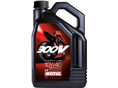 Olej MOTUL 300V 4T Ester 10W40  - 100% syntetyczny olej do silników 4-suwowych - opakowanie 4 litry