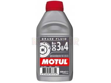 Płyn hamulcowy MOTUL BRAKE FLUID DOT 3 & DOT 4 - opakowanie 0,5 litra