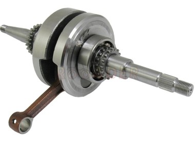 Wał korbowy do silnika GY6  50/80cm3 (zębatka pompy oleju z-22) - skutery z silnikiem 4T - Romet, Router, Barton, Junak, Motobi, Moto Ventus, Kingway, Zipp i inne