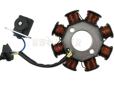 Stojan alternatora do silnika GY6  50/80 (8 cewek, 3 przewody) - INCA Sprint 50 i inne skutery z silnikiem 4T