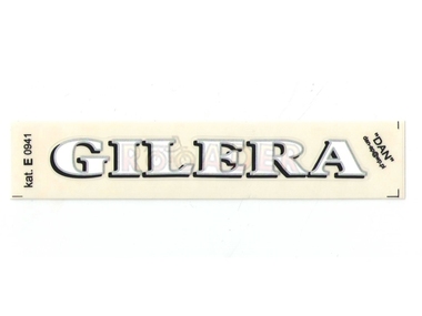 Naklejka GILERA - 11,5 x 1,5cm biała