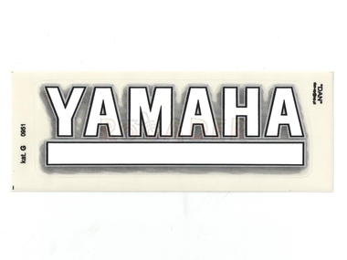 Naklejka YAMAHA - 17 x 6cm biało-srebrna