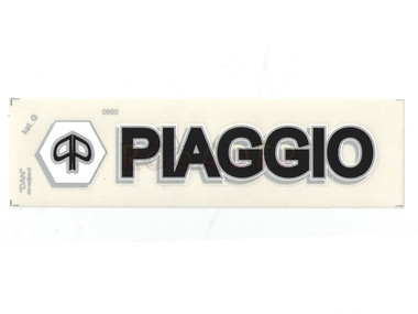 Naklejka PIAGGIO - 16,5 x 3,5cm czarna