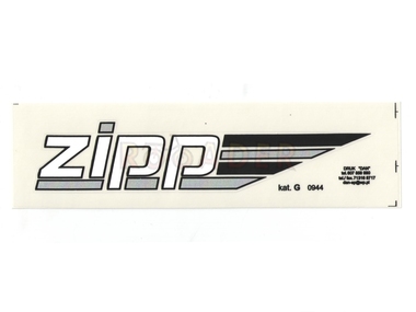 Naklejka ZIPP 17x3,5 biało-srebrno-czarna