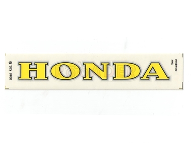 Naklejka HONDA - 16,5 x 2cm żółta