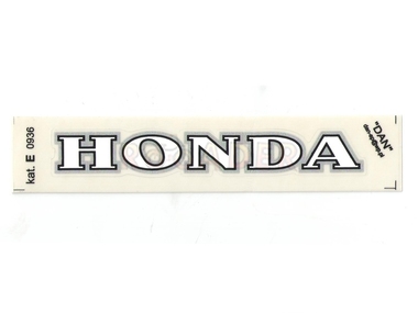 Naklejka HONDA - 11 x 1,5cm biała