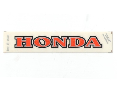 Naklejka HONDA - 11 x 1,5cm pomarańczowa