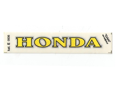 Naklejka HONDA - 11 x 1,5cm żółta