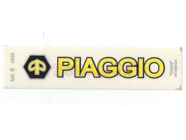 Naklejka PIAGGIO - 11 x 2cm żółta