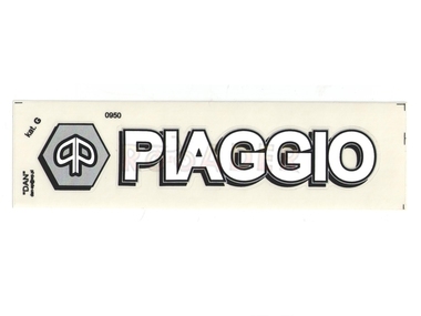 Naklejka PIAGGIO - 16,5 x 3,5cm biała