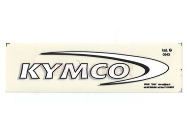 Naklejka KYMCO - 17 x 4cm biała
