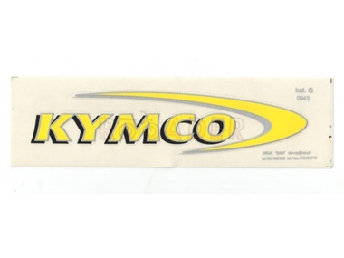 Naklejka KYMCO - 17 x 4cm żółta