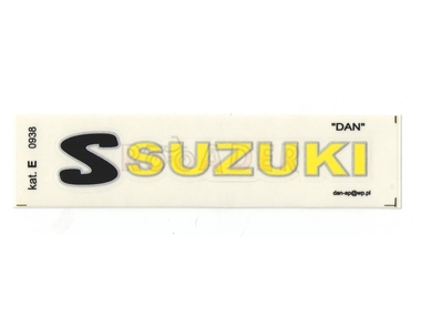 Naklejka SUZUKI - 11 x 2cm żółto-czarna