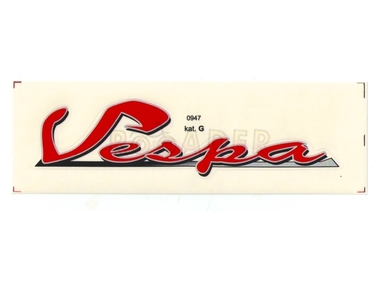 Naklejka VESPA - 16,5 x 4,5cm czerwona