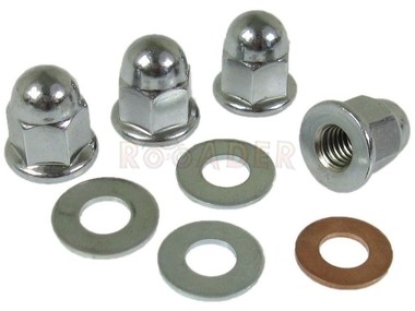 Nakrętka szpilki cylindra do silnika 139/147/152FMB - do motorowerów i motocykli Romet, Router, Junak, Barton, Benzer, GB Motors, Kingway, Zumico, Zipp i innych 50/70/110cm3 (M6, komplet 4 sztuki)