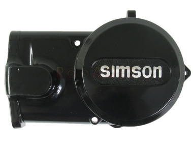 Pokrywa silnika SIMSON S51, SR50 prawa, aluminiowa, czarna lakierowana (oryginał MZA)
