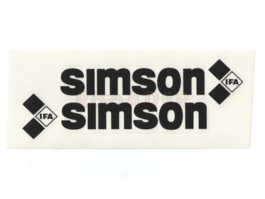 Naklejka SIMSON - 16,5 x 4,5cm czarna, komplet P+L (do motorowerów SIMSON SR50, SR80)