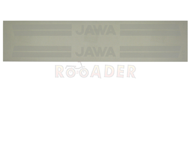 Naklejka JAWA - 30 x 2,5cm biała (do motorowerów Jawka 50)