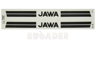 Naklejka JAWA - 30 x 2,5cm czarna (do motorowerów Jawka 50)