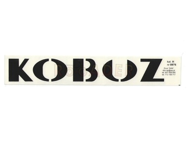 Naklejka KOBUZ - 20,5 x 3,5cm czarna (do motocykli WSK)