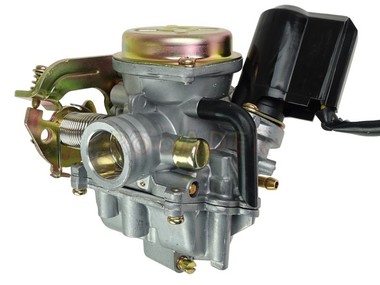 Gaźnik GY6  50/80 - do skuterów ROMET, ROUTER, BARTON, JUNAK, KYMCO, ZIPP i innych z silnikiem 4T 50/80cc - gardziel 18,0mm, przepustnica Ø18mm, ssanie automatyczne, metalowa pokrywa
