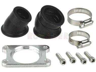 Kolektor dolotowy APRILIA RS50, RX50; YAMAHA TZR50, DT50; BETA RR50; MALAGUTI Xsm; MBK X-limit; MOTORHISPANIA Furia; PEUGEOT XP6; RIEJU RS2; SHERCO i inne z silnikiem MINARELLI AM6 - Ø24mm / Ø32mm