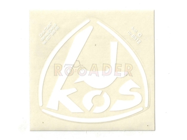 Naklejka KOS - 8 x 7cm biała (do motocykli WSK)