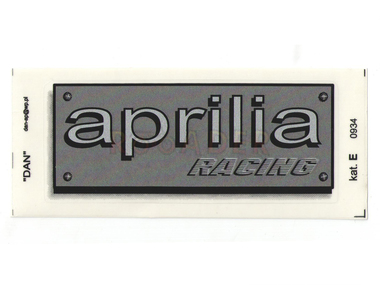 Naklejka APRILIA - 11 x 5cm srebrno-srebrna