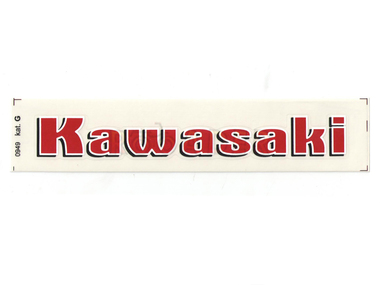 Naklejka KAWASAKI - 16,5 x 2,5cm czerwona