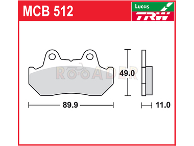 Klocki hamulcowe TRW-LUCAS MCB512 (FA069/3)