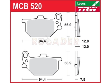 Klocki hamulcowe TRW-LUCAS MCB520 (FA061)