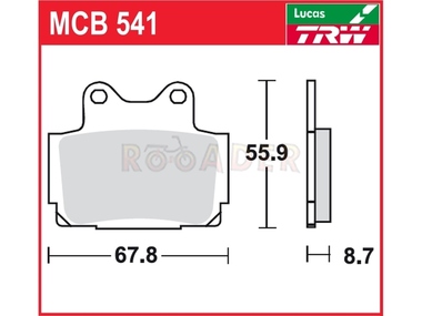 Klocki hamulcowe TRW-LUCAS MCB541 (FA104)
