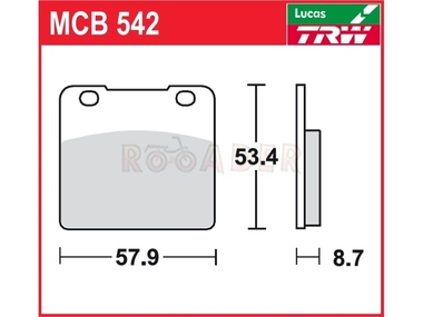Klocki hamulcowe TRW-LUCAS MCB542 (FA103)