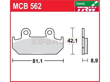 Klocki hamulcowe TRW-LUCAS MCB562 (FA203)