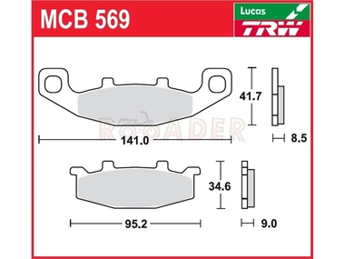 Klocki hamulcowe TRW-LUCAS MCB569 (FA129)