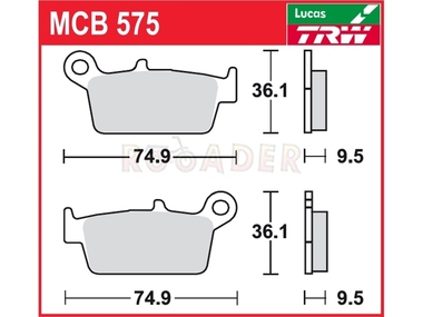 Klocki hamulcowe TRW-LUCAS MCB575 (FA131)