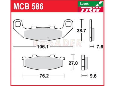 Klocki hamulcowe TRW-LUCAS MCB586 (FA141)