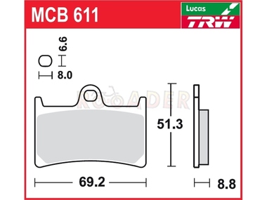 Klocki hamulcowe TRW-LUCAS MCB611 (FA252, FA380)