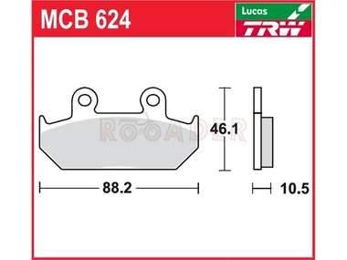 Klocki hamulcowe TRW-LUCAS MCB624 (FA124/2)