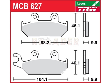 Klocki hamulcowe TRW-LUCAS MCB627 (FA172)