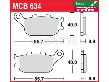 Klocki hamulcowe TRW-LUCAS MCB634 (FA174)