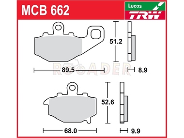 Klocki hamulcowe TRW-LUCAS MCB662 (FA192)