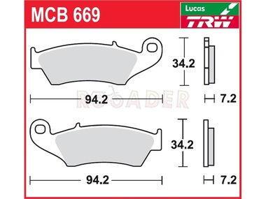 Klocki hamulcowe TRW-LUCAS MCB669 (FA185, FA389)