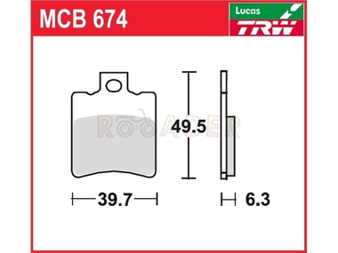 Klocki hamulcowe TRW-LUCAS MCB674 (FA206, FA193)