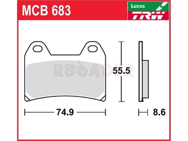 Klocki hamulcowe TRW-LUCAS MCB683 (FA244)